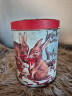 Winters blik met hazen, Verzamelen, Blikken, Ophalen of Verzenden, Gebruikt, Overige