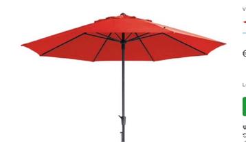 GROTE RODE PARASOL SPLINTERNIEUW !!! beschikbaar voor biedingen