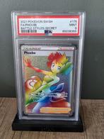 Phoebe 175 - Battle styles - Rainbow rare - Psa 9, Nieuw, Foil, Ophalen of Verzenden, Losse kaart