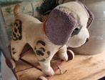 Brocante antieke Franse grote speelgoed hond op wieltjes, Ophalen of Verzenden