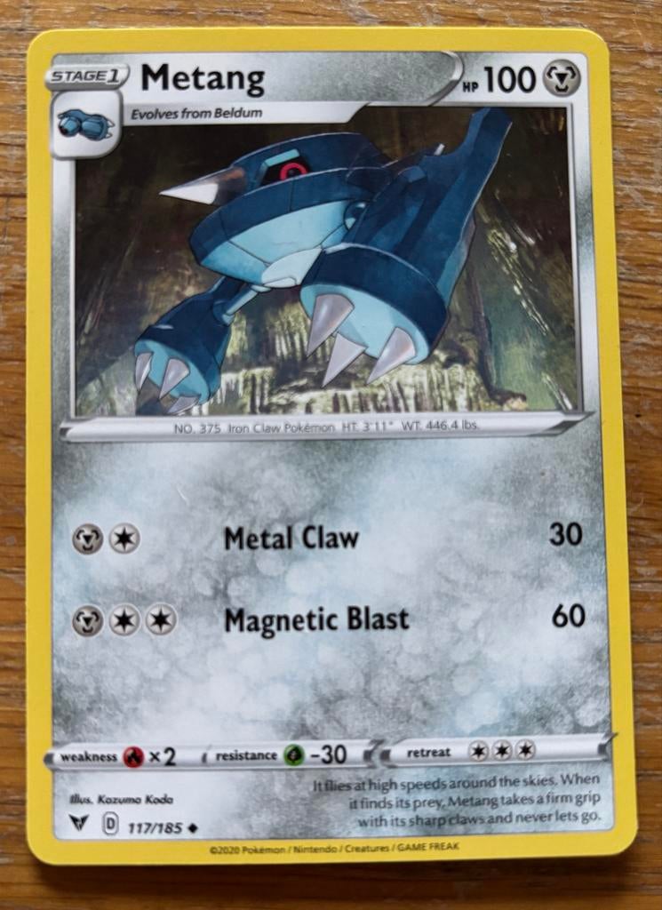 Pokémon kaart - Metang, Ophalen of Verzenden, Gebruikt, Losse kaart