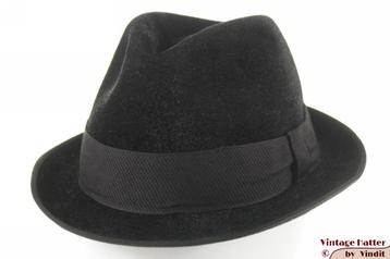 Vintage Gleufhoed Kornett donker grijs haarvilt 56 beschikbaar voor biedingen