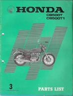 Honda CB500 T CB500 T1 parts list (7386z), Motoren, Handleidingen en Instructieboekjes, Honda