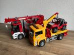 Bruder takelwagen en brandweer kraanwagen, Ophalen of Verzenden, Nieuw