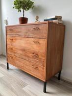 Ladekast vintage 1960 | teak hout *bezorgoptie, Teakhout, Zo goed als nieuw, 3 of 4 laden, Minder dan 100 cm