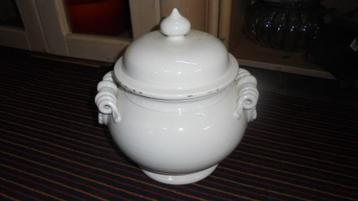 creme aardewerk soepterine, doorsnee 23H28cm beschikbaar voor biedingen