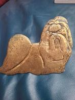 Shih tzu massief messing plaat, Antiek en Kunst, Antiek | Koper en Brons, Ophalen