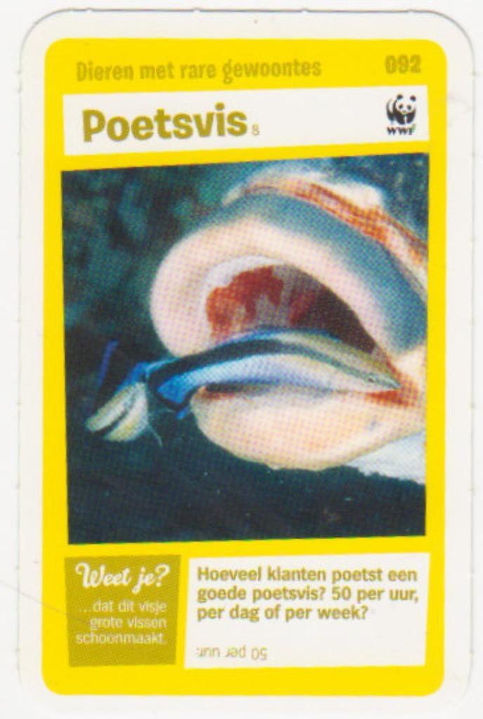 Super dieren no.92 Poetsvis [2726]  [VeOvSu], Verzamelen, Supermarktacties, Albert Heijn, Ophalen of Verzenden
