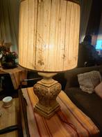 Vintage tafellamp–75 cm–klassieke voet + kap met bloemprint, Huis en Inrichting, Ophalen, Vintage, Zo goed als nieuw, 75 cm of meer