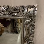 Barok spiegel -houten lijst zilver- 120 x 90 cm-TTM Wonen, Www.ttmwonen.nl, 100 tot 150 cm, Nieuw, Ophalen of Verzenden