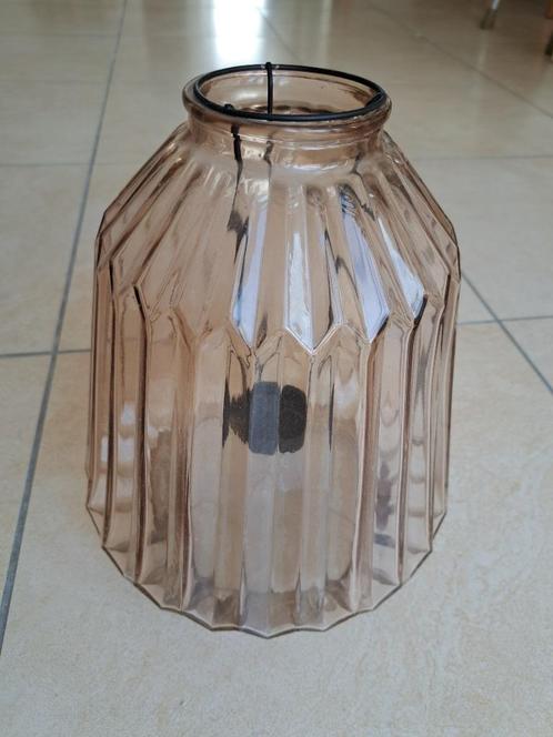 Sfeerlicht, stabiel windlicht sterk glas, klassieke stijl, Huis en Inrichting, Woonaccessoires | Kandelaars en Kaarsen, Gebruikt