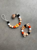 Set speenkoord en bijtring - kraamcadeau, Kinderen en Baby's, Babymode-accessoires, Verzenden, Nieuw, Handgemaakt