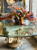 Unieke zuil/Ronde Tafel met Ornamentale Voet, Antiek en Kunst, Antiek | Meubels | Tafels, Ophalen