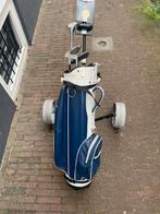 Golftas + paar clubs + trolley, Sport en Fitness, Golf, Ophalen, Gebruikt