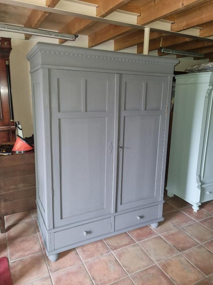 Strakke Landelijke Brocante Kast Met Laden en Planken, Antiek en Kunst, Antiek | Meubels | Kasten, Ophalen