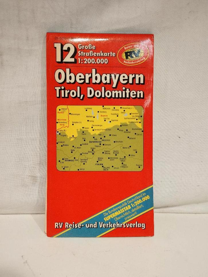 Oberbayern Tirol, Dolomiten landkaart, Boeken, Atlassen en Landkaarten, Nieuw, Landkaart, 1800 tot 2000, Ophalen of Verzenden
