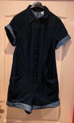 Unique vintage Playsuit Denimlook Blauw 44, Unique Vintage, Blauw, Maat 42/44 (L), Ophalen of Verzenden