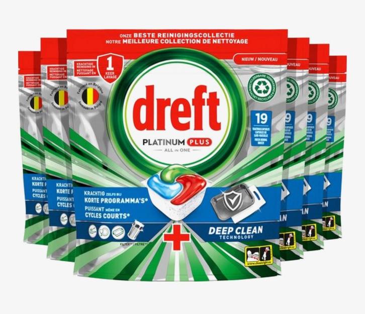 Dreft Platinum Plus Deep Clean - 19 Wasbeurten, Huis en Inrichting, Schoonmaakartikelen, Schoonmaakmiddel, Ophalen of Verzenden
