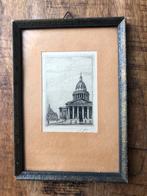 Ets Pantheon Parijs 10x15cm, Antiek en Kunst, Kunst | Etsen en Gravures, Ophalen of Verzenden