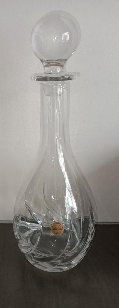Toscane Loodkristal Karaf Geslepen vintage, Huis en Inrichting, Woonaccessoires | Vazen, Zo goed als nieuw, Wit, Minder dan 50 cm