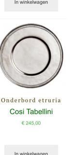 8 gepolijst tinnen onderborden van Cosi Tabellini., Nieuw, Ophalen of Verzenden
