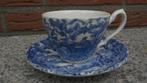 1 kop en schotel The Hunter Myott  blauw engels servies, Ophalen of Verzenden