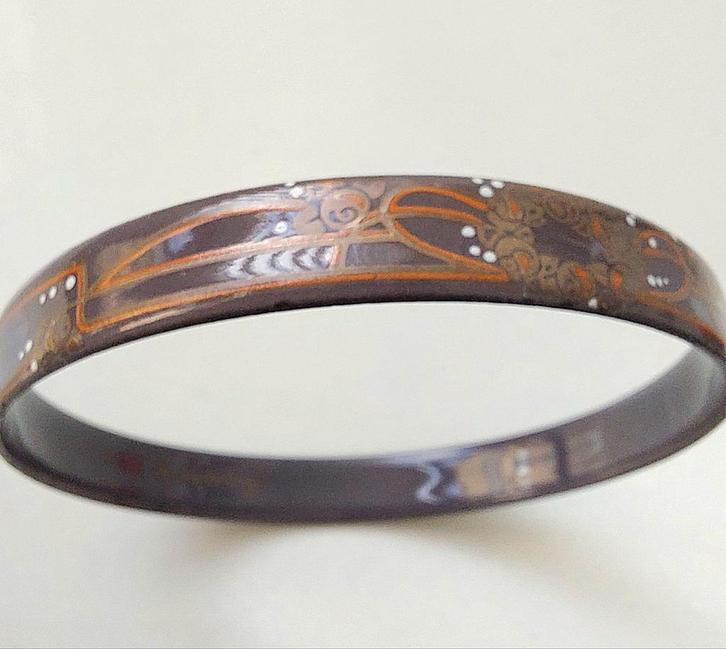 Vintage Emaille Armband Bangle Michaele Frey made in Austria, Sieraden, Tassen en Uiterlijk, Armbanden, Gebruikt, Overige materialen