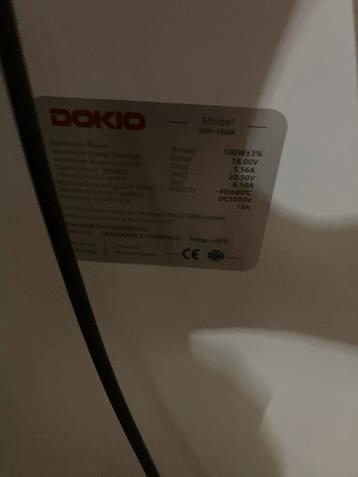 Dokio 100W Zonnepaneel - Zo goed als nieuw beschikbaar voor biedingen