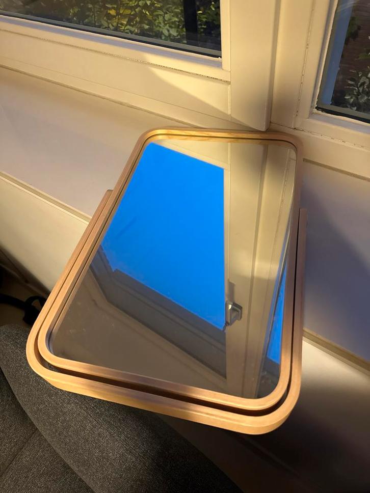 IKEA IKORNNES Spiegel - Essenfineer table mirror, Huis en Inrichting, Woonaccessoires | Spiegels, Zo goed als nieuw, Minder dan 50 cm