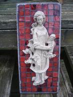 Retro plaquette met Maria en kindje Jezus, Ophalen