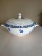 Antieke porseleinen dekschaal (Société Ceramique)Butterfly, Antiek en Kunst, Antiek | Schalen, Ophalen of Verzenden