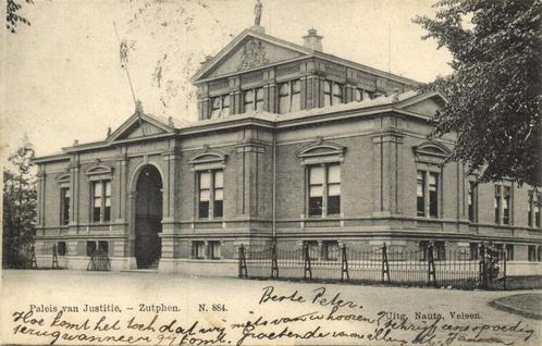 Paleis van Justitie, - Zutphen. - 1903 gelopen, Verzamelen, Ansichtkaarten | Nederland, Gelopen, Gelderland, Voor 1920, Verzenden