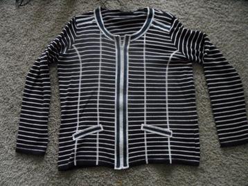 In goede staat: zwart/wit damesvest van Blu'el, maat 44 beschikbaar voor biedingen