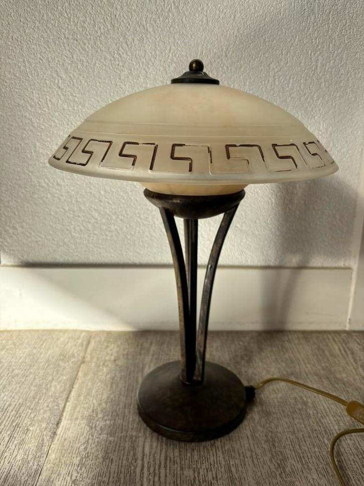 Tafellamp griekse stijl, Huis en Inrichting, Lampen | Tafellampen, Gebruikt, Minder dan 50 cm, Ophalen of Verzenden