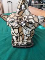 Mooie Tiffany lamp 2 katten., Huis en Inrichting, Lampen | Tafellampen, Ophalen of Verzenden, Glas, Zo goed als nieuw, Kat