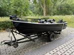 Mooie visboot met 15 pk en frontmotor, Watersport en Boten, Sloepen, Ophalen, 10 tot 30 pk, Zo goed als nieuw, 3 tot 6 meter
