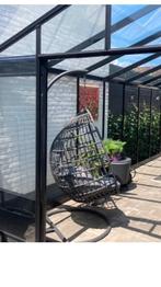 Hangstoel ei zwart, Huis en Inrichting, Stoelen, Ophalen, Zwart, Riet of Rotan, Zo goed als nieuw