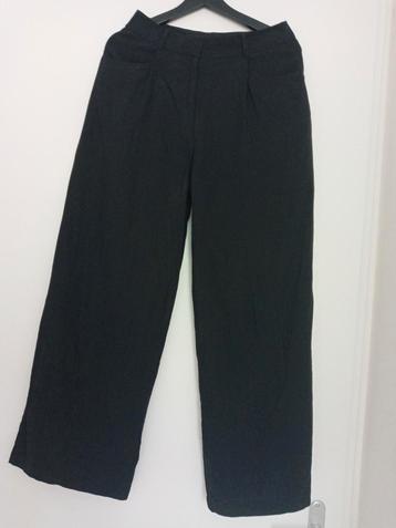 38 mooie broek zwart wijde pijp 4 pocket kat. linnen Topshop beschikbaar voor biedingen