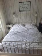 Metalen Leirvik Ikea bed. 160x200. Inclusief lattenbodem, Ophalen, Tweepersoons, Zo goed als nieuw, Metaal