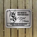 waakbord Bull terrier zilver geborsteld, Dieren en Toebehoren, Honden-accessoires, Nieuw, Ophalen of Verzenden