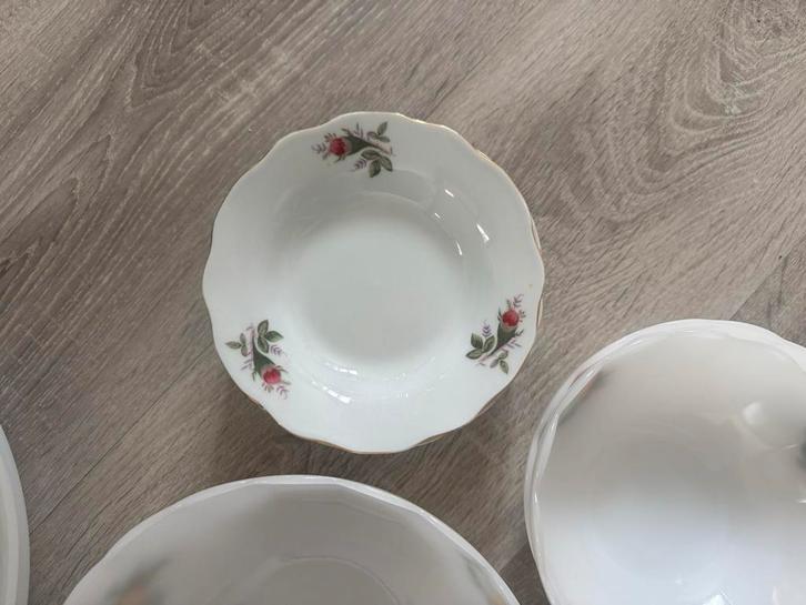 Nieuwe servies set met bloemenmotief, Huis en Inrichting, Keuken | Servies, Nieuw, Kom(men), Overige stijlen, Porselein, Ophalen of Verzenden