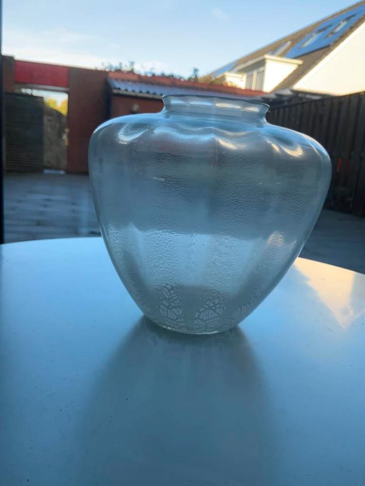 Tincraquele vaasje Royal Leerdam Crystal Copier, Antiek en Kunst, Antiek | Glas en Kristal, Ophalen