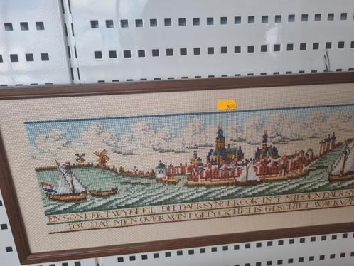 Borduur schilderij, Huis en Inrichting, Woonaccessoires | Schilderijen, Tekeningen en Foto's, Schilderij, Minder dan 50 cm, Minder dan 50 cm