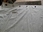 2 ecru gordijnen met ringen, lxb 240x140, Ophalen, Gebruikt, 200 cm of meer, Wit