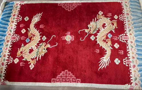Chinees zijde wollen vloerkleed REPUBLIC periode draken, Huis en Inrichting, Stoffering | Tapijten en Kleden, Zo goed als nieuw