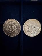 2x Zilveren Liberty Half Dollar 1967, Vóór koninkrijk, Zilver, Losse munt, Overige waardes