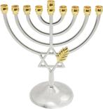 Chanoeka verchroomd, Huis en Inrichting, Woonaccessoires | Kandelaars en Kaarsen, Ophalen of Verzenden, Overige materialen, Minder dan 25 cm