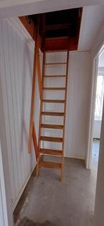 Houten Zoldertrap, Doe-het-zelf en Verbouw, Ladders en Trappen, Ophalen, Trap, Zo goed als nieuw, Opvouwbaar of Inschuifbaar