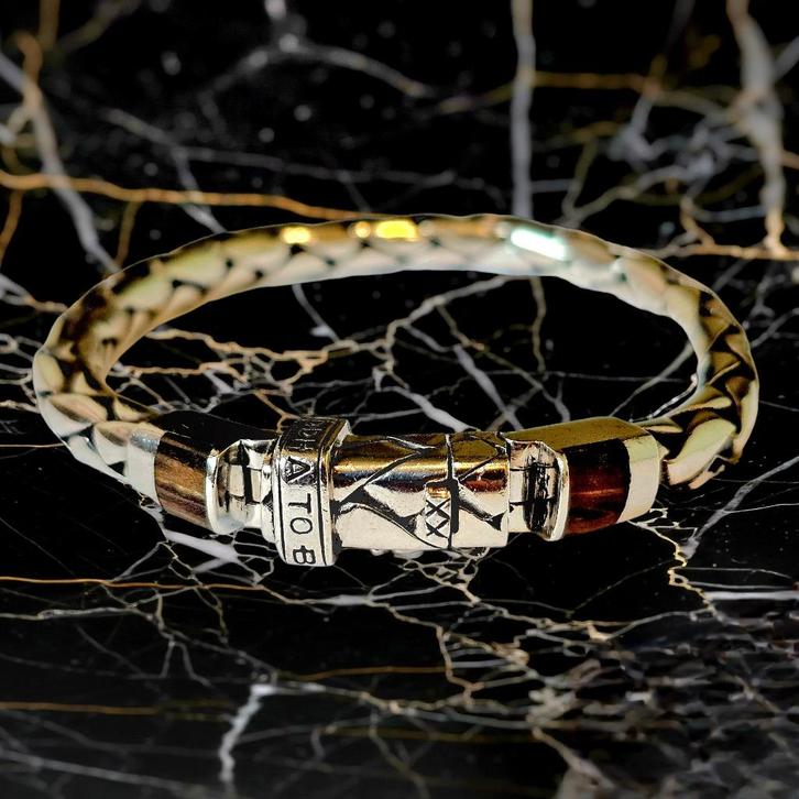 GEORGE PALMWOOD maat E     Buddha to Buddha armband, Sieraden, Tassen en Uiterlijk, Armbanden, Zo goed als nieuw, Zilver, Zilver