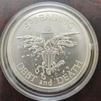 2 ounce 999 zilger debt and death, Ophalen of Verzenden